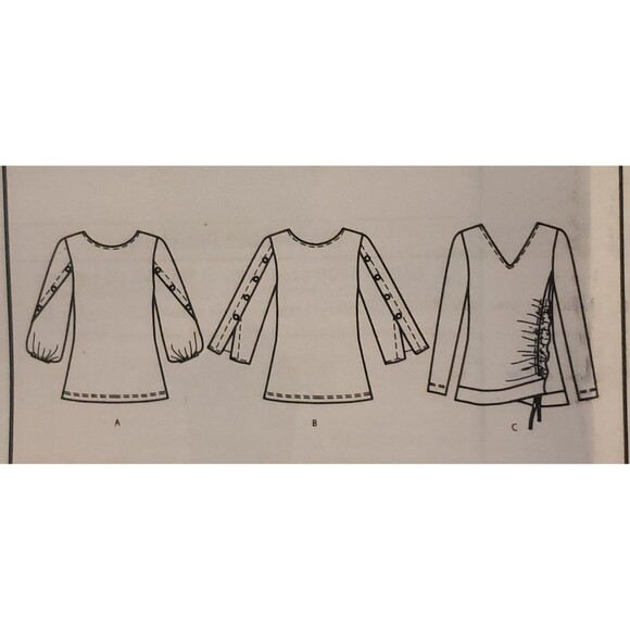 Misses/Women's Close Fitting Tops Butterick Sewing Pattern B6709, Plus Size - Picture 2 of 5